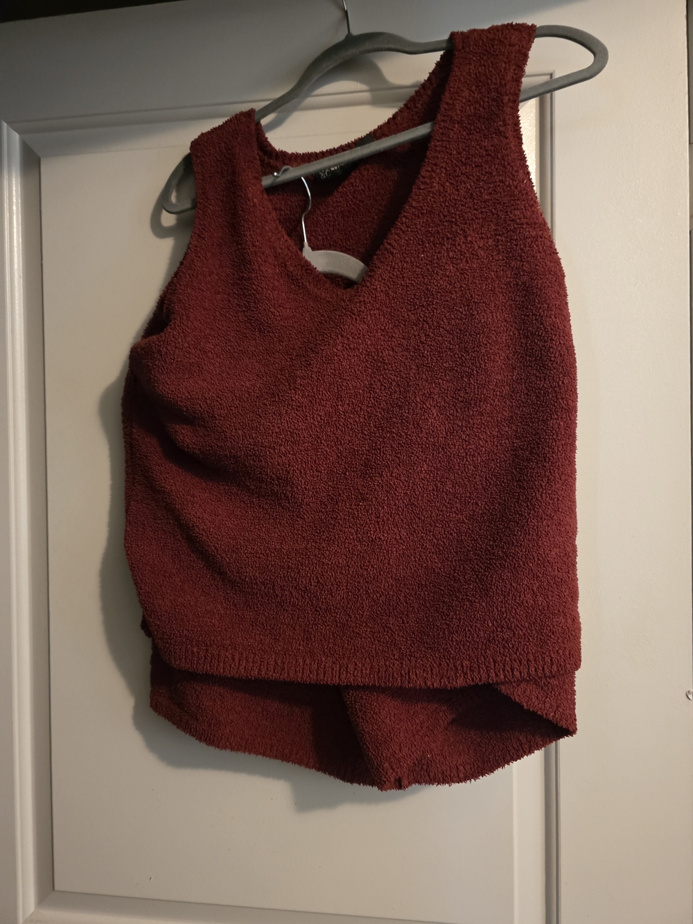 Cozy Burgundy Textured Short Set